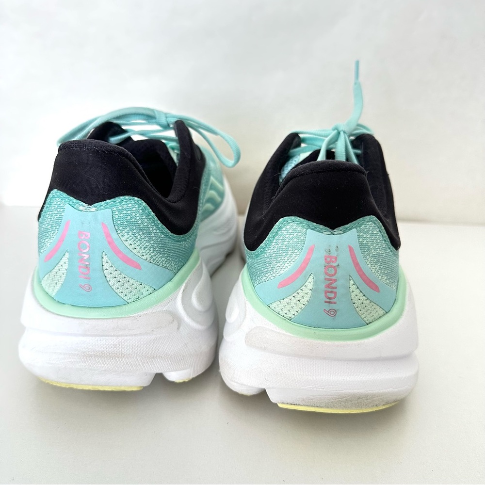 Hoka Bondi 9 Blue Spark/ Mint Flourite Women’s 9.5 - Picture 4 of 7